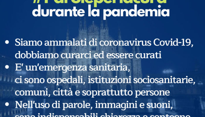 #Paroleperlacura durante l’emergenza COVID-19