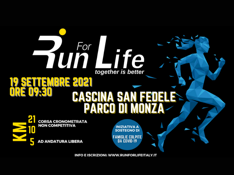 Run For Life la corsa non competitiva a Monza il 19 settembre