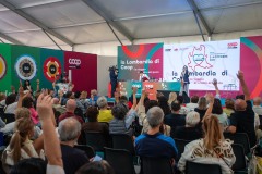 Terzo giorno di COOP LOMBARDIA di expo fornitori al castello sforzesco “la Lombardia di coop”MILANO, 4 OTTOBRE 2026, ANSA/DAVIDE CANELLA
