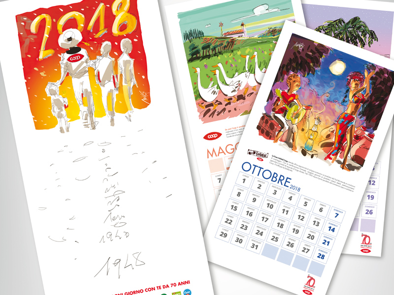 70 anni di prodotto Coop nel calendario 2018