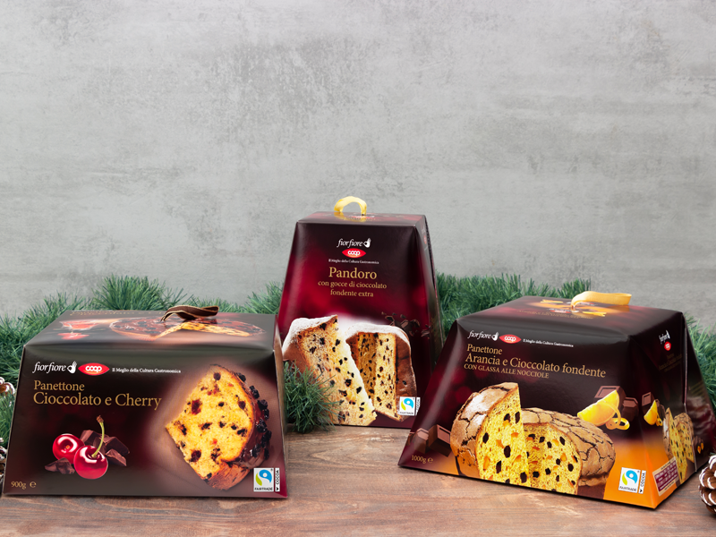 Panettoni e Pandori Fiorfiore Coop certificati Fairtrade