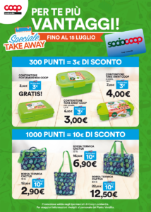 Vantaggi per i Soci Coop Speciale Take Away