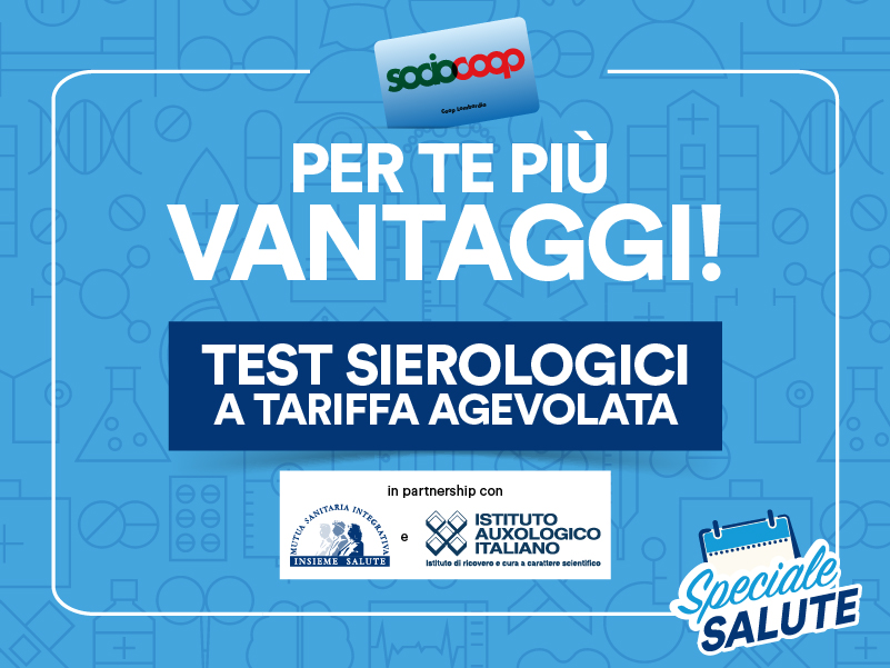 Speciale salute test sierologici per i Soci Coop Lombardia