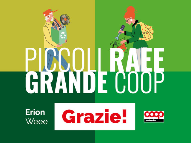 “Grande Coop, piccoli RAEE”: raccolti già 200 Kg di rifiuti!