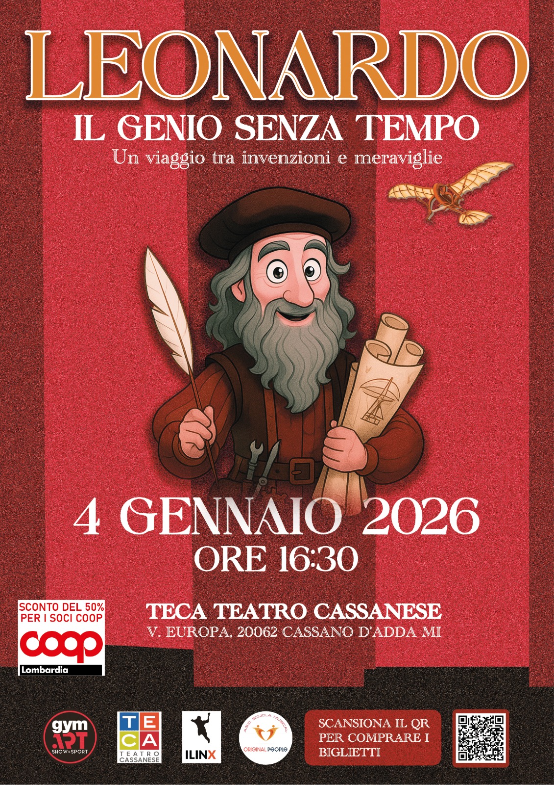 Leonardo il genio senza tempo Teatro Cassanese