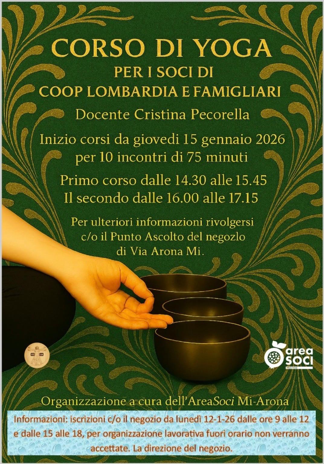 Corso di Yoga per Soci Coop Lombardia e famiglia