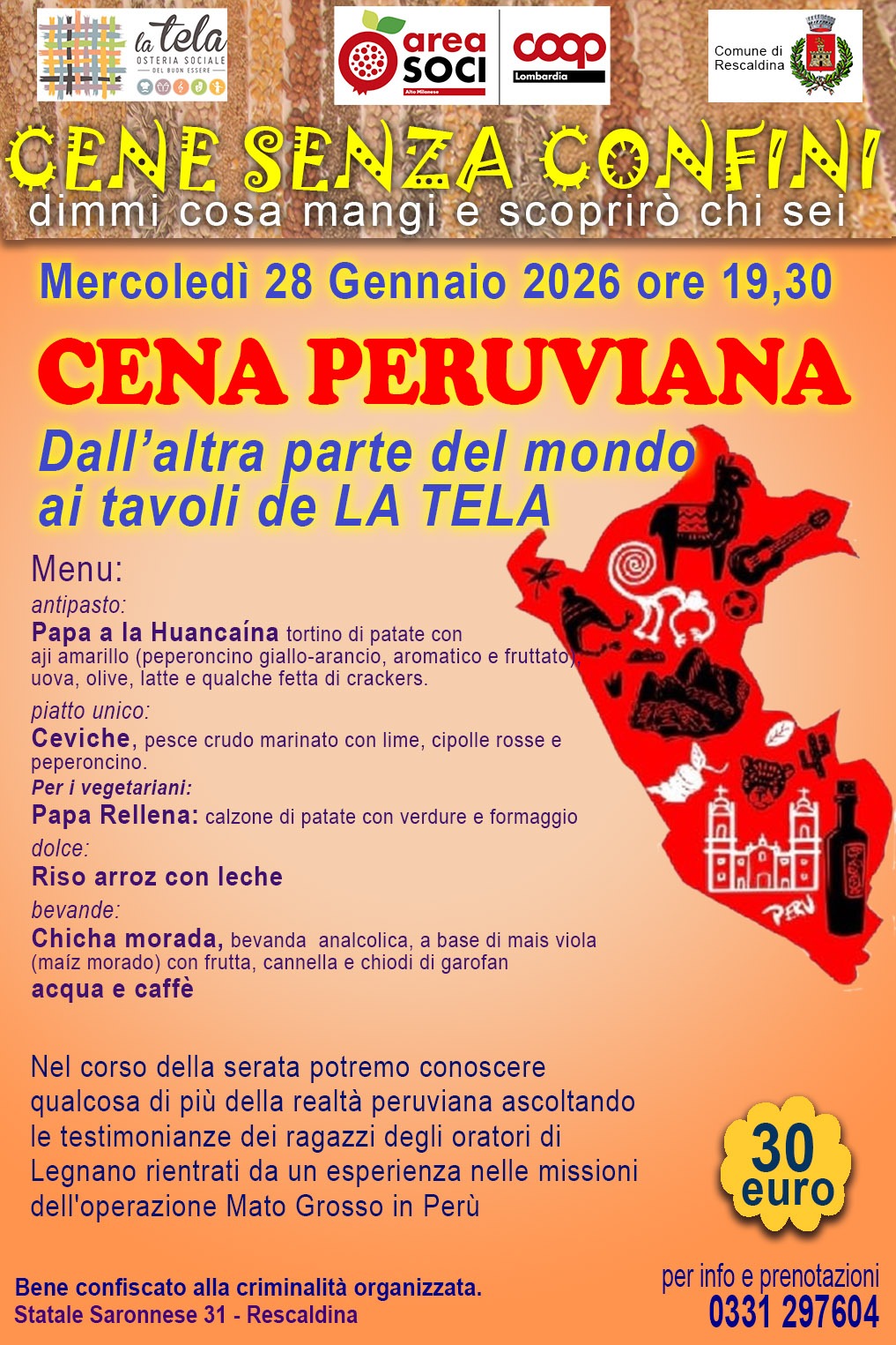 Cene senza confini - Cena peruviana