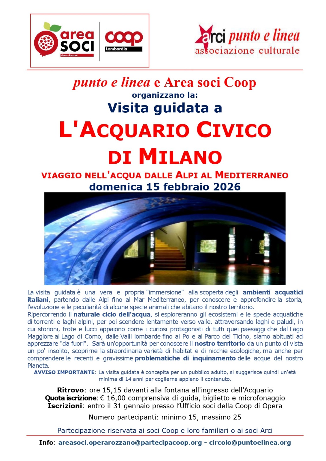 visita all acquario civico di Milano