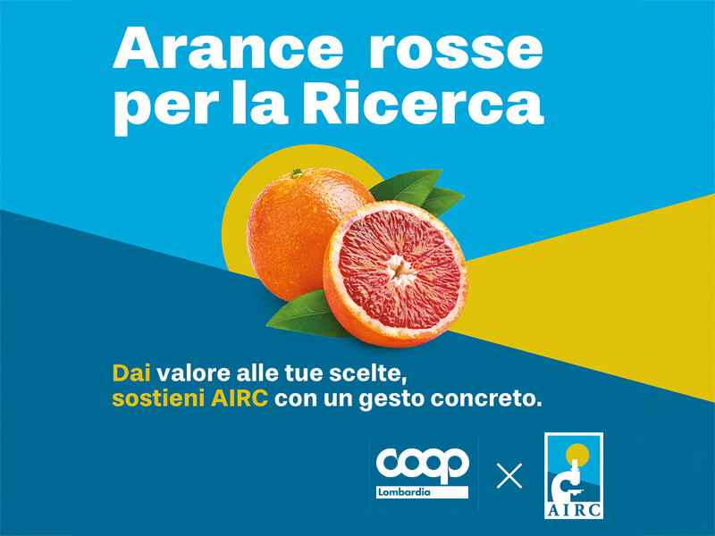 Tornano in negozio le Arance Rosse per la Ricerca AIRC