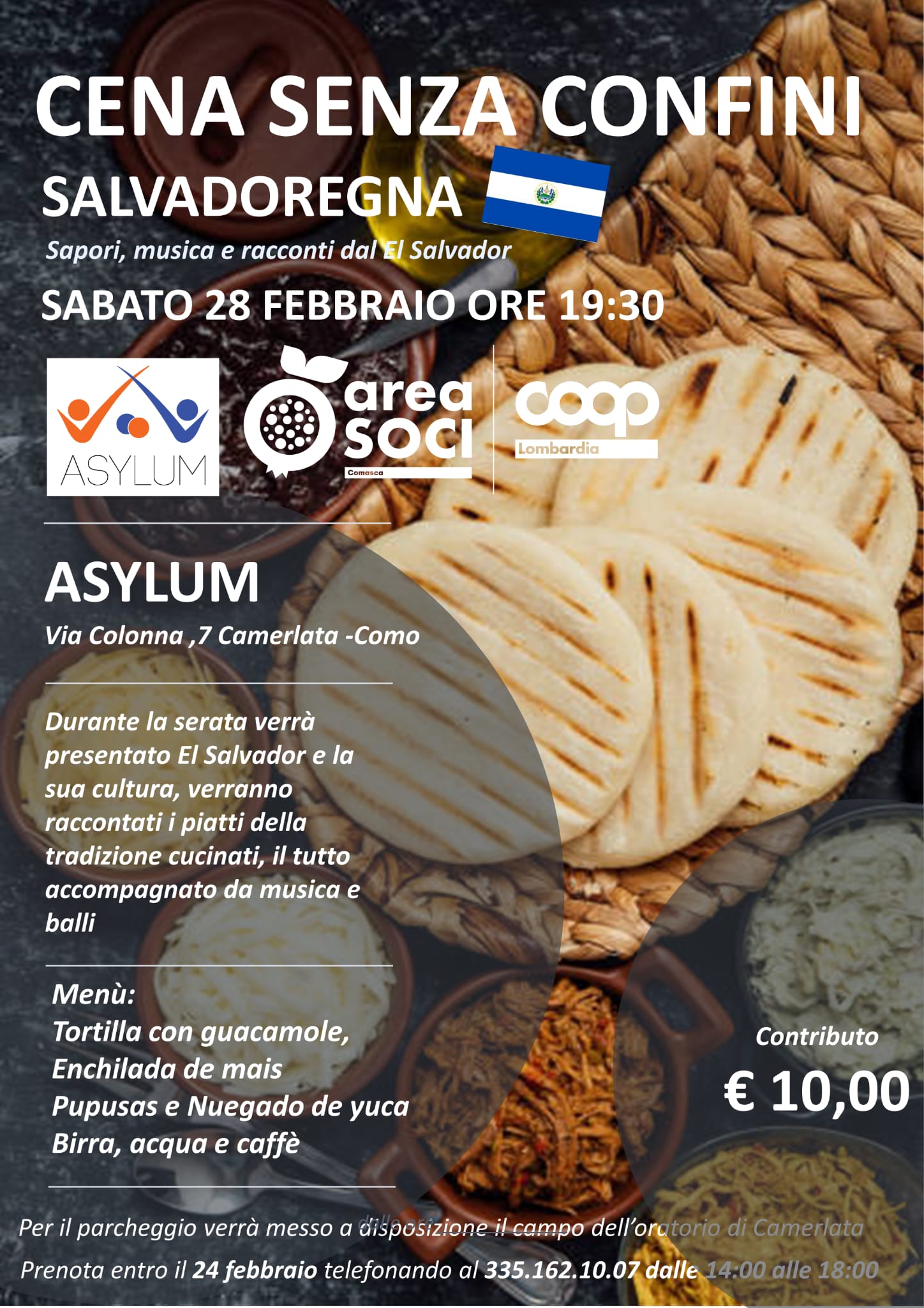 Cene senza Confini - cena salvadoregna