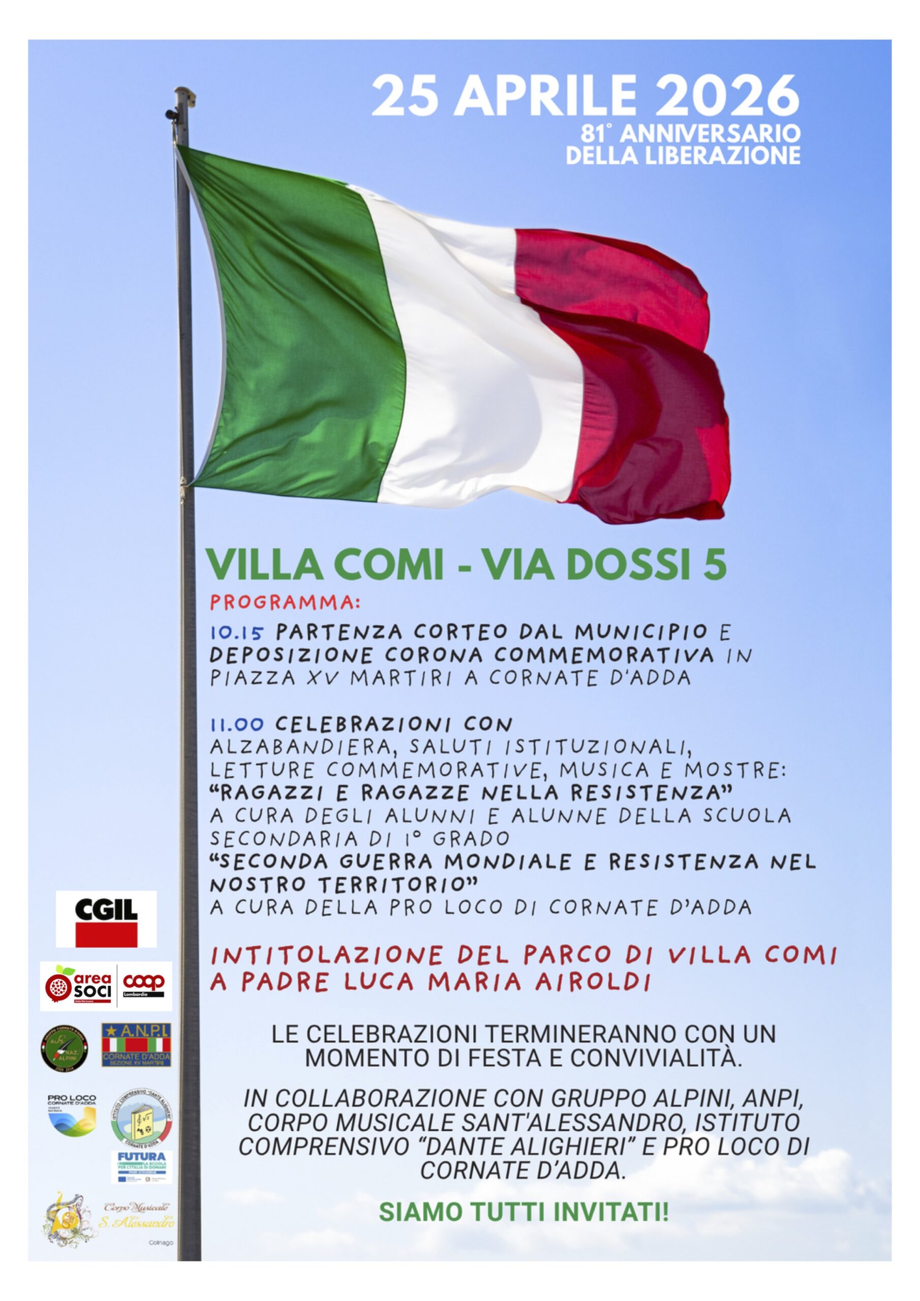 25 aprile 2026 - 81° anniversario della Liberazione