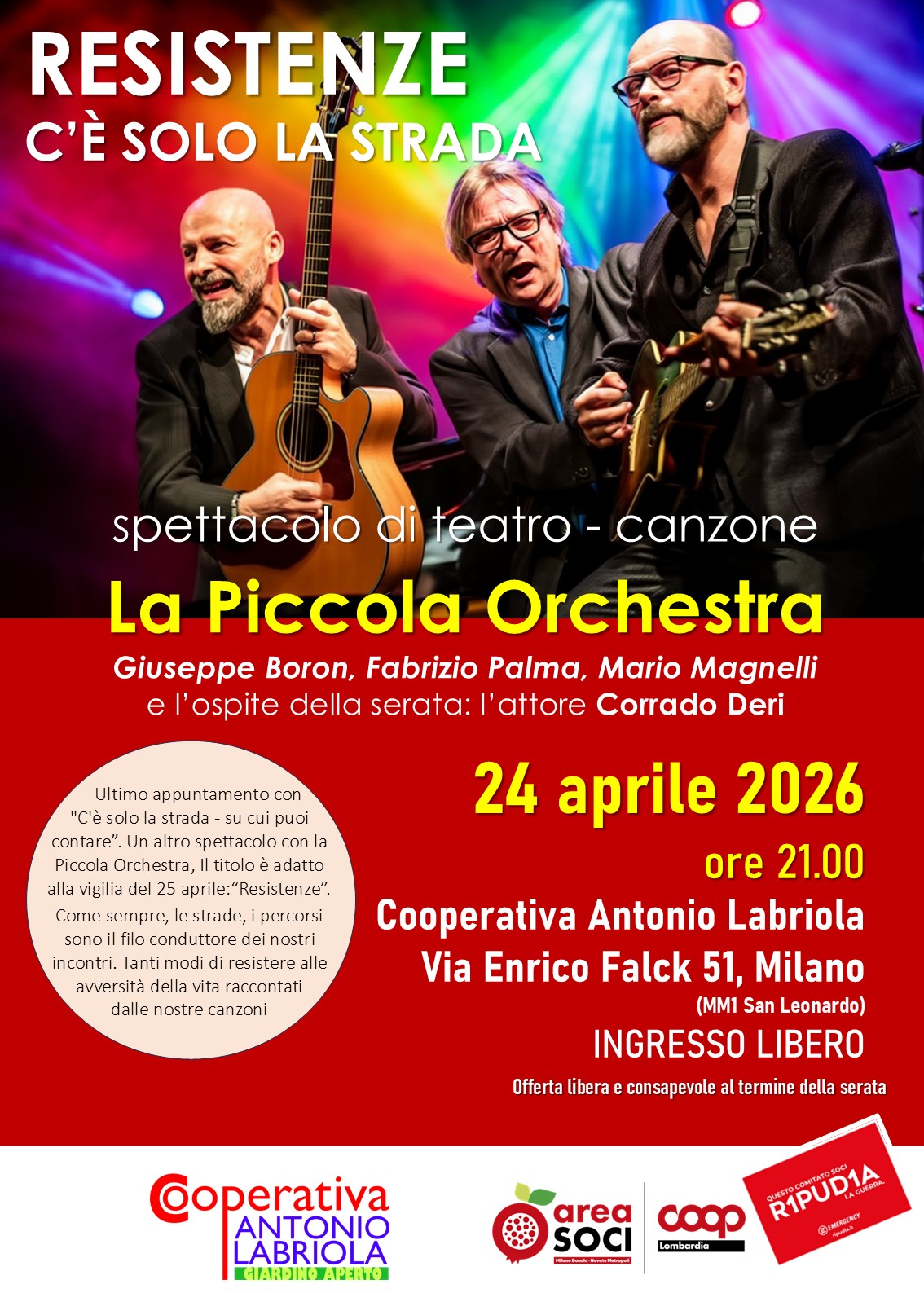 RESISTENZE C'È SOLO LA STRADA
