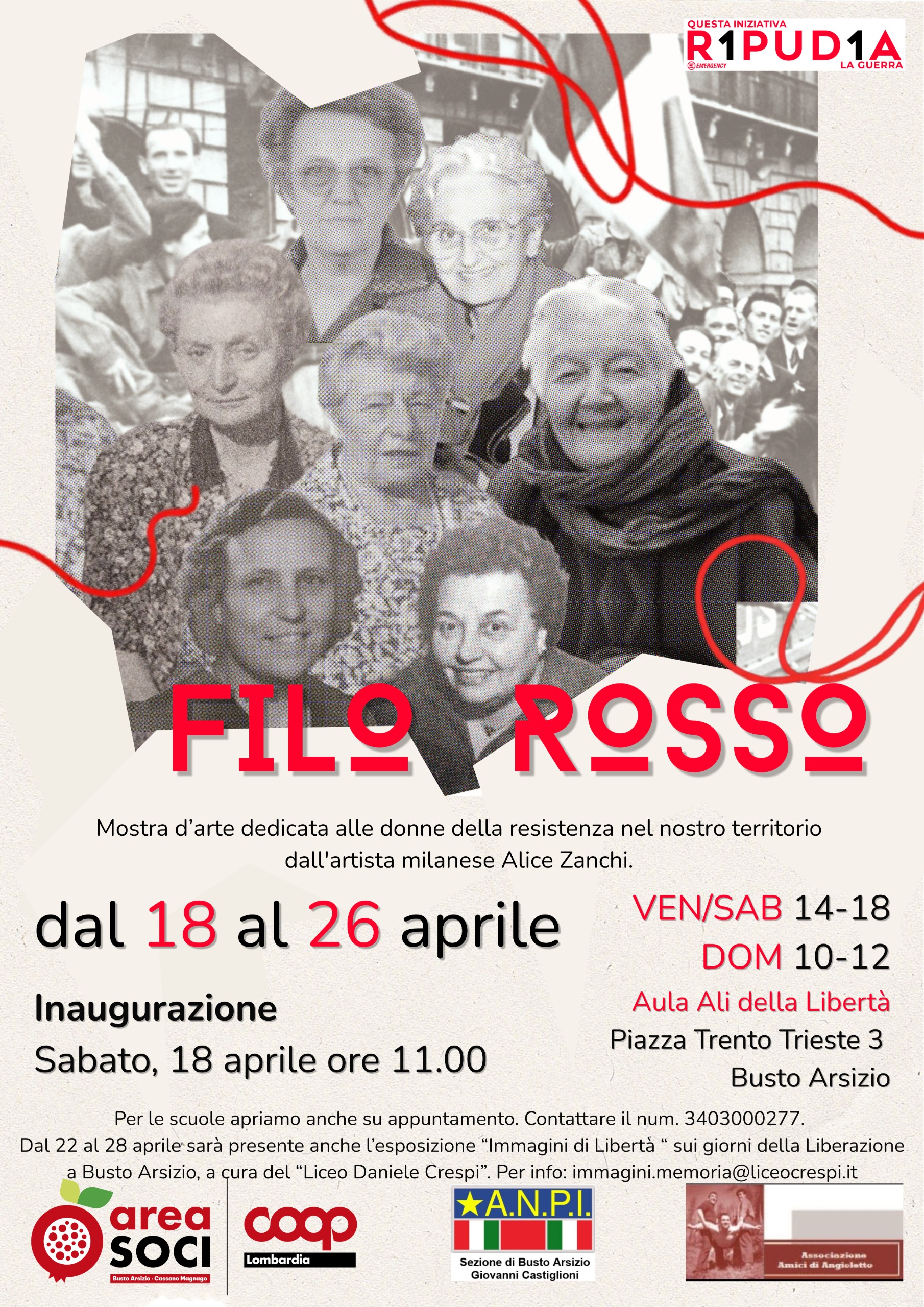 Mostra d'arte dedicata alle donne della resistenza nel nostro territorio