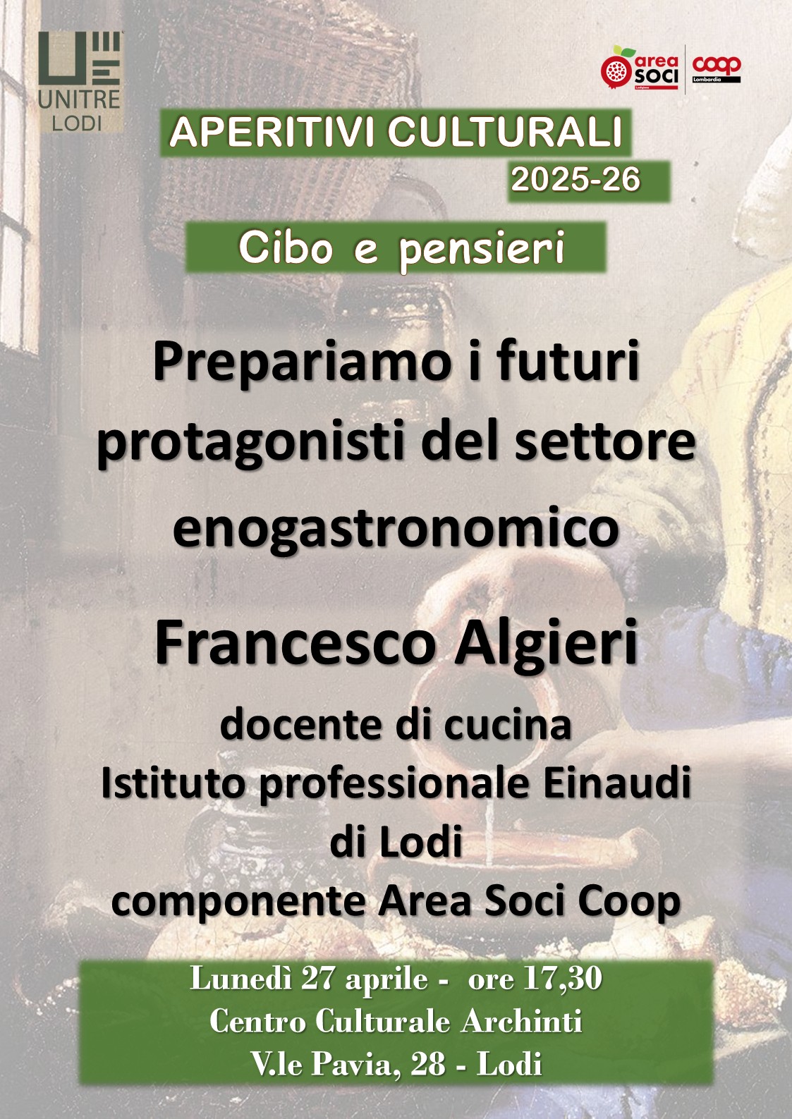 APERITIVI CULTURALI 2025-26 - Cibo e pensieri