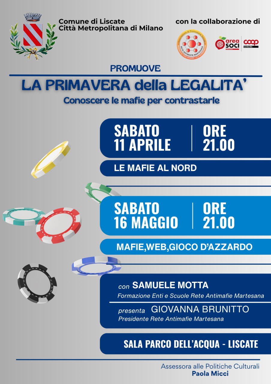 La Primavera della Legalità – Mafie, Web, Gioco d'Azzardo