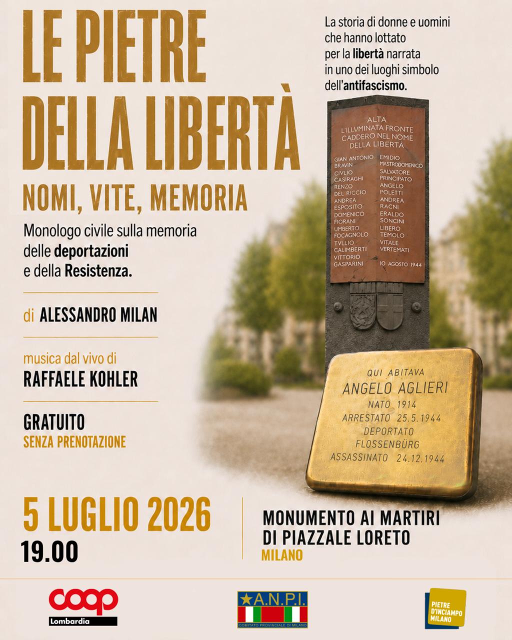 Le Pietre della Libertà – Nomi, Vite, Memoria