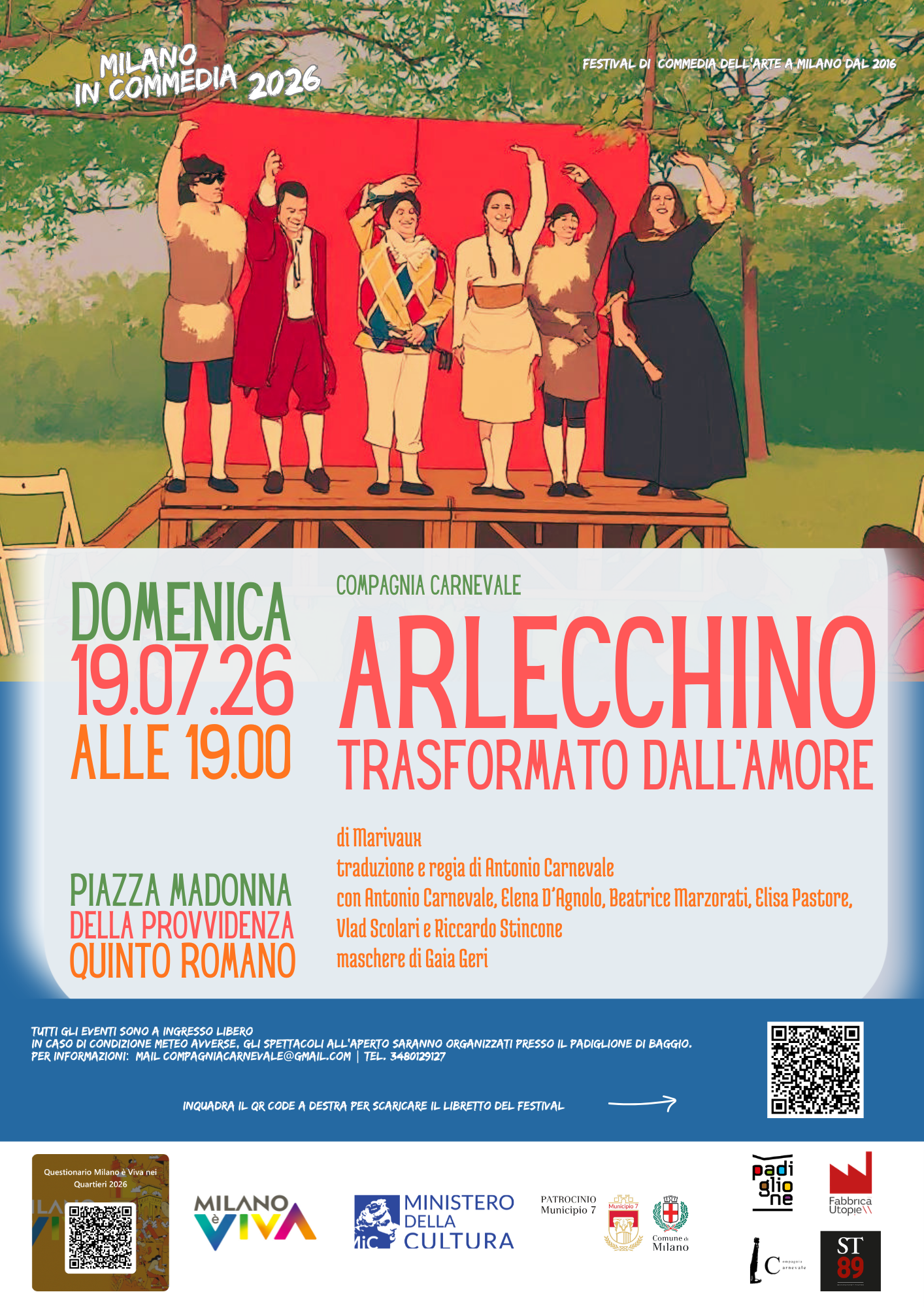 Arlecchino Trasformato dall'Amore (Milano in Commedia 2026 – Compagnia Carnevale)