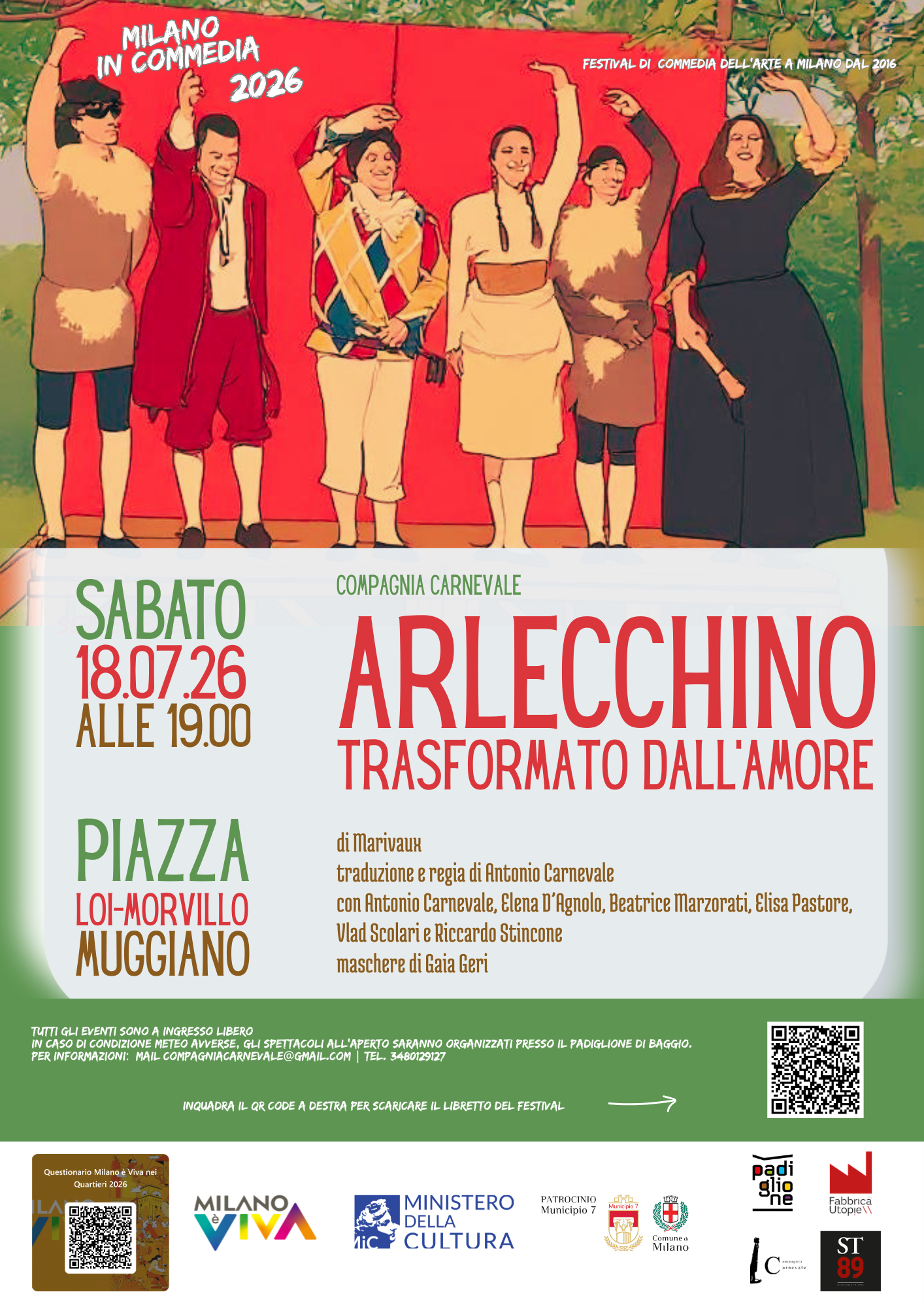 Arlecchino Trasformato dall'Amore (Milano in Commedia 2026 – Compagnia Carnevale)