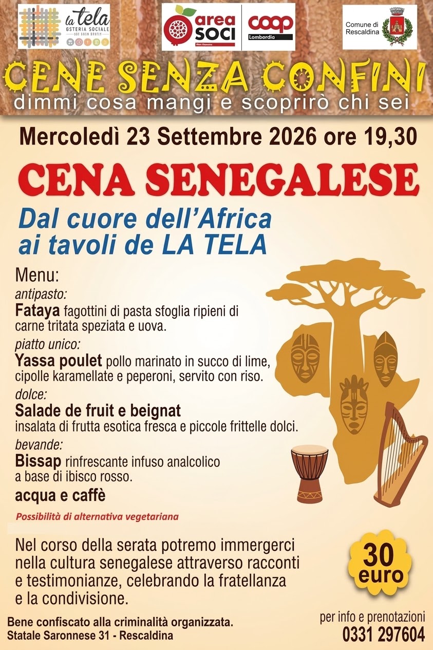 Cene Senza Confini – Cena Senegalese
