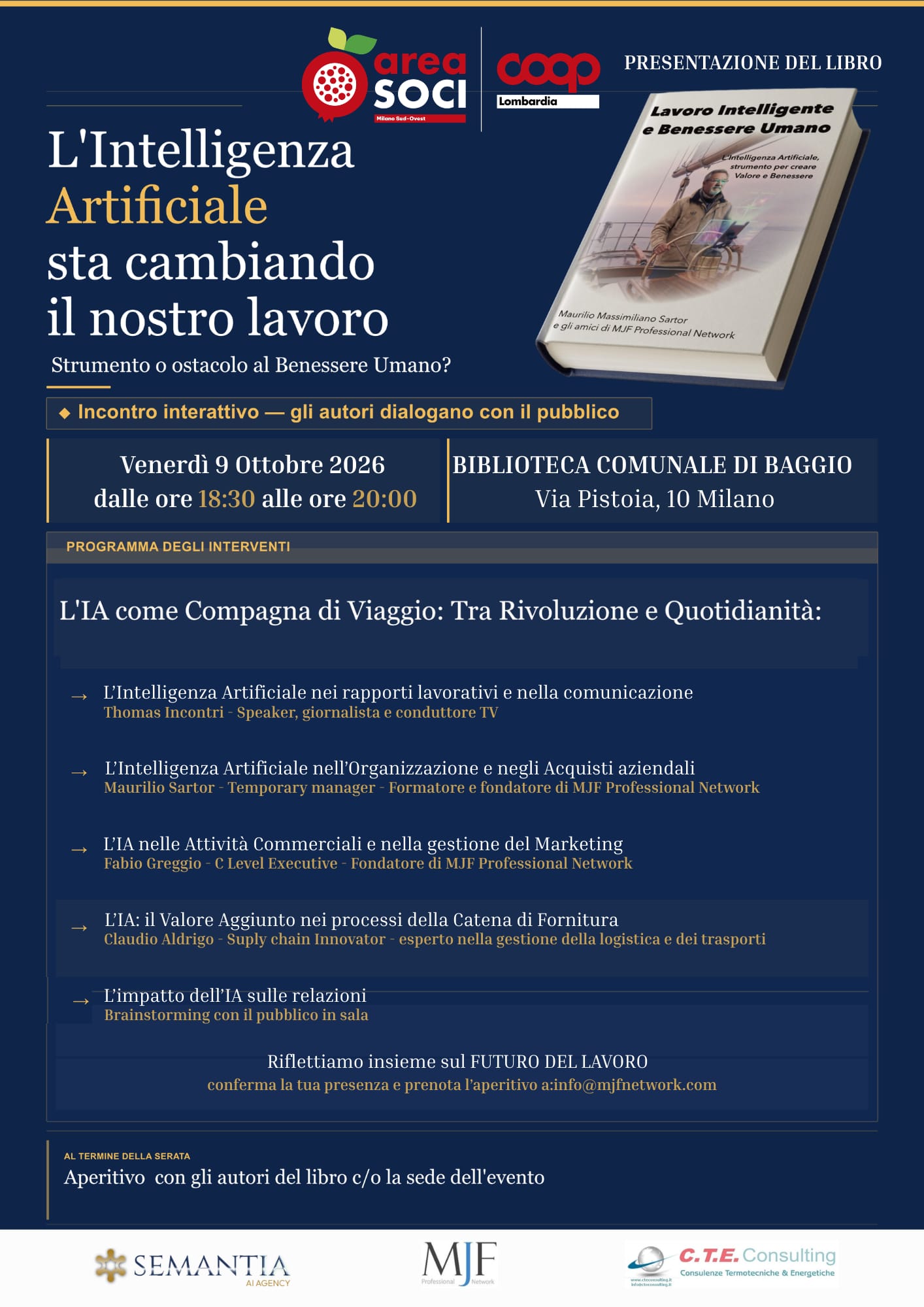 L'Intelligenza Artificiale sta cambiando il nostro lavoro – Presentazione del libro "Lavoro Intelligente e Benessere Umano"