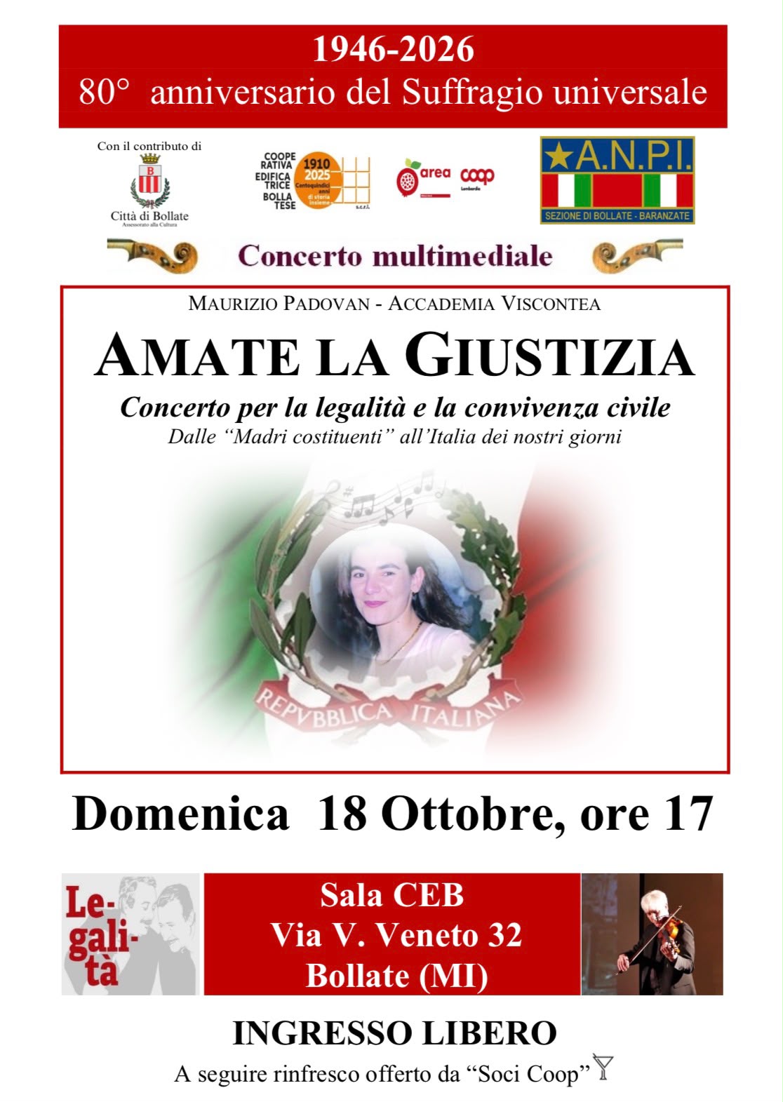 Amate la Giustizia – Concerto per la legalità e la convivenza civile